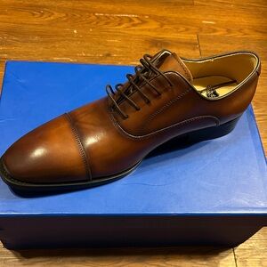 Men's Brown Leather Oxford Dress Shoes